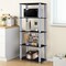 Costway 5-Tier Multi-Functional Storage Shelves Rack Display Bookcase Home Furni Black